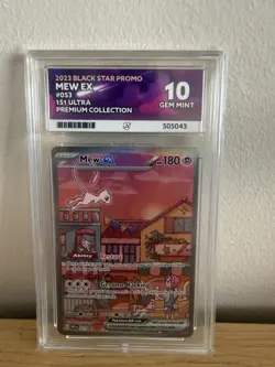 Pokemon TCG Mew EX 053 Promo From 151 UPC Ace 10 Perfect Subgrades - Image 1