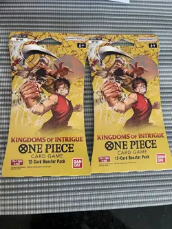 Bandai One Piece Kingdoms of Intrigue OP-04 2x Booster Packs 12 Cards English - Image 1