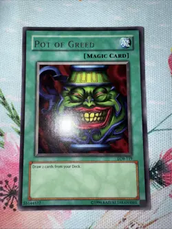 Yu-Gi-Oh! TCG Pot of Greed Legend of Blue Eyes White Dragon LOB-119 Unlimited... - Image 1