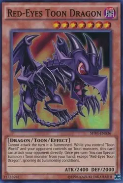 Red-Eyes Toon Dragon - SHVI-EN036 - Super Rare - Unlimited Edition - Near Mint - - Image 1