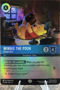 Disney Lorcana Winnie the Pooh-Hungry Bear Foil 211/204 Ravensburger TCG - Image 1