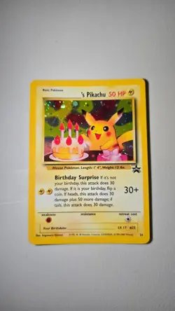 ______'s Birthday Pikachu 24/53 Wotc Promo Holo - Image 1