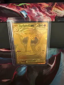 Mega Charizard X ex Gold Hyper Rare 130/094 Pokemon Phantasmal Flames English - Image 1