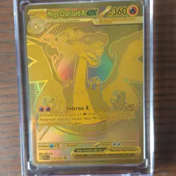 Pokemon Phantasmal Flames Gold Mega Charizard X EX 130/094 Pack Fresh Mint - Image 1