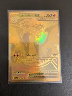 1x Pokemon Mega Charizard X ex Gold Hyper Rare 130/094 Phantasmal Flames NM - Image 1