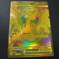 Mega Charizard X ex 130/094 Gold Card Phantasmal Flames Pokemon Card NM - Image 2