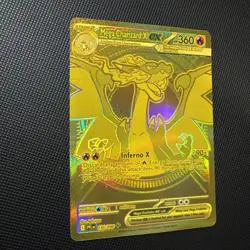 Mega Charizard X ex 130/094 Gold Card Phantasmal Flames Pokemon Card NM - Image 4