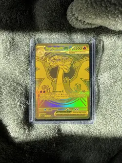Gold Mega Charizard X EX 130/094-Pokemon Phantasmal Flames PSA 10 Potential - Image 1