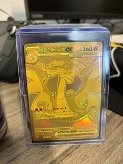Gold Mega Charizard X EX 130/094-Pokemon Phantasmal Flames PSA 10 Potential - Image 2