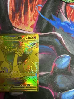 Pokemon TCG Phantasmal Flames Mega Charizard X EX 130/094 - Gold Mega Hyper Rare - Image 3