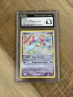 Mesprit Holo Rare 2007 Pokemon Card 14/123 Mysterious Treasures Set CGC 6.5 - Image 1