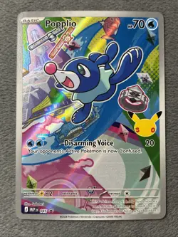 Popplio MEP EN 045 Black Star Promo Illustration Rare Partner Pokemon Card NM - Image 1