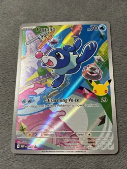 Popplio MEP EN 045 Black Star Promo Illustration Rare Partner Pokemon Card NM - Image 2