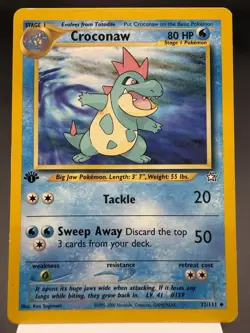 Croconaw 32/111 - 1st Edition - Neo Genesis Pokemon Card LIGHT PLAY - Image 1