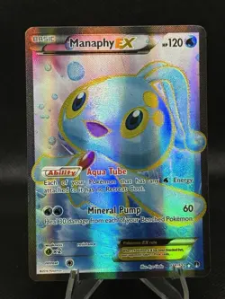 Pokemon TCG Manaphy EX Full Art Holo Ultra Rare Card 116/122 XY Breakpoint - Image 1