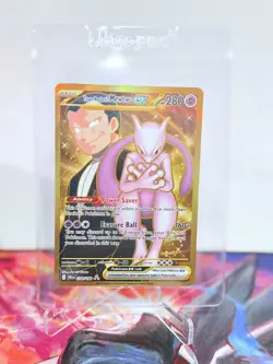 Team Rocket’s Mewtwo EX Gold 240/182 Destined Rivals English Pokemon - Image 1