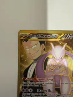 Team Rocket’s Mewtwo EX Gold 240/182 Destined Rivals English Pokemon - Image 4