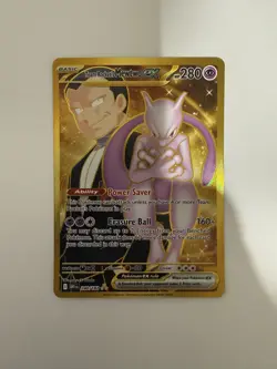 Team Rocket’s Mewtwo EX Gold 240/182 Destined Rivals English Pokemon - Image 5
