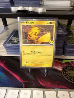 2026 Pokemon Day 30th Anniversary Pikachu 051 Stamped Promo w/ BIG SWIRL & Coin - Image 1