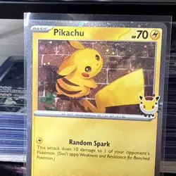 2026 Pokemon Day 30th Anniversary Pikachu 051 Stamped Promo w/ BIG SWIRL & Coin - Image 2