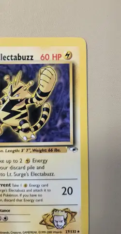 2000 Pokemon WOTC English Gym Heroes Lt. Surge's Electabuzz GHLsE2 - Image 5