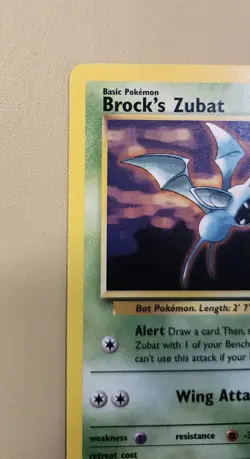 2000 Pokemon WOTC English Gym Heroes Brock's Zubat GHbZ1 - Image 2