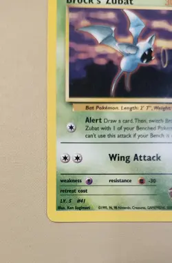 2000 Pokemon WOTC English Gym Heroes Brock's Zubat GHbZ1 - Image 3