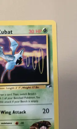 2000 Pokemon WOTC English Gym Heroes Brock's Zubat GHbZ1 - Image 5