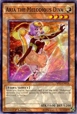 Yugioh! LP Aria the Melodious Diva - SP15-EN018 - Shatterfoil - 1st Edition Ligh - Image 1