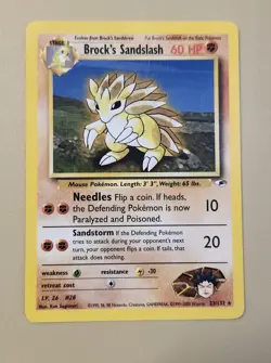 2000 Pokemon WOTC English Gym Heroes Brock's Sandslash GHbS1 - Image 1