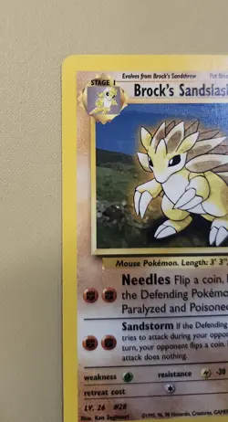 2000 Pokemon WOTC English Gym Heroes Brock's Sandslash GHbS1 - Image 2