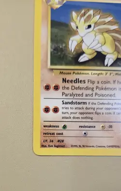 2000 Pokemon WOTC English Gym Heroes Brock's Sandslash GHbS1 - Image 3