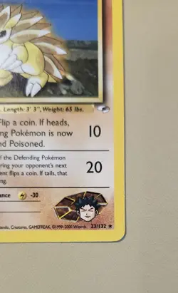 2000 Pokemon WOTC English Gym Heroes Brock's Sandslash GHbS1 - Image 4