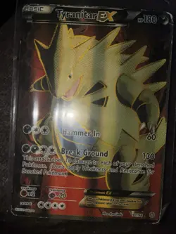 Pokemon Tyranitar EX 91/98 XY Ancient Origins Full Art Ultra Rare Holo EX HP 180 - Image 1