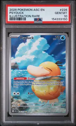 2026 POKEMON ASC EN-ASCENDED HEROES ILLUSTRATION RARE #226 PSYDUCK PSA 10 - Image 1