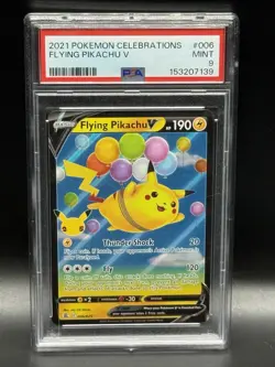 2021 Pokemon Celebrations Flying Pikachu V #006 PSA 9 - Image 1