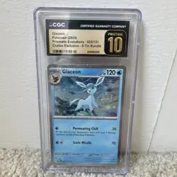 Pokemon Glaceon Prismatic Evolutions 025/131 CGC Pristine 10 Costco Exclusive - Image 1