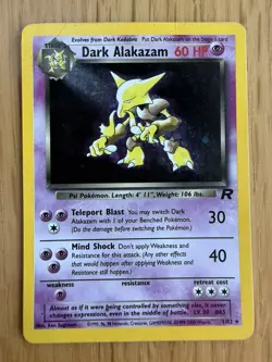 Pokemon TCG Dark Alakazam Team Rocket 1/82 Holo Unlimited Holo Rare WOTC - HP/DM - Image 1