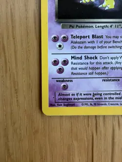 Pokemon TCG Dark Alakazam Team Rocket 1/82 Holo Unlimited Holo Rare WOTC - HP/DM - Image 3