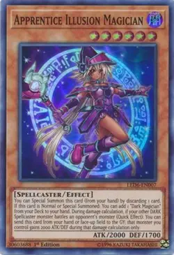 Yugioh! LP Apprentice Illusion Magician - LED6-EN007 - Super Rare - 1st Edition - Image 1
