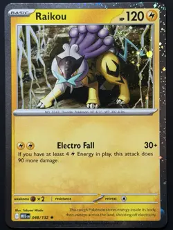 Raikou 048/132 Rare Mega Evolution Promo Cosmos Holo NM w/ SWIRL 🌀 Pokemon TCG - Image 4