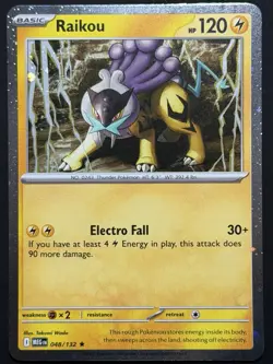 Raikou 048/132 Rare Mega Evolution Promo Cosmos Holo NM w/ SWIRL 🌀 Pokemon TCG - Image 5