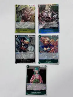 One Piece Tcg Wyper Lot Of 5 Foil Cards - Image 1