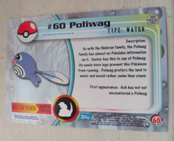 Poliwag HOLO Topps #60 Pokemon Card - TV Animation Edition 1999 - Image 2