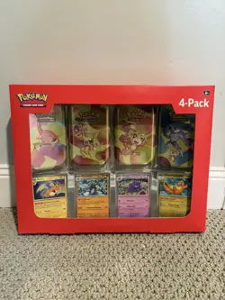 Pokemon 4 Mini Tins 4 Promo Cards Bundle 151 Sam's Club 8 booster packs + 4 holo - Image 1