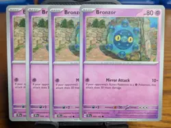 Pokemon TCG Temporal Forces Bronzor 068/162 x4 Playset - Image 1