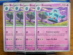 Pokemon TCG Temporal Forces Bronzong 069/162 x4 Playset - Image 1