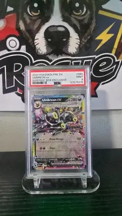 2025 POKEMON PRE EN PRISMATIC EVOLUTIONS #060 UMBREON EX STAMPED PSA 9 - Image 1