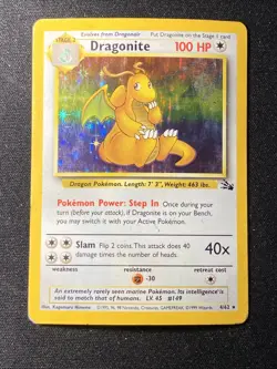 Pokemon TCG Dragonite 4/62 Fossil Unlimited Holo Rare Vintage 1999 WOTC - Image 4