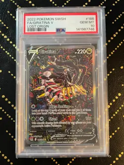 2022 Pokemon Lost Origin Giratina V Full Art #186 PSA 10 Gem Mint - Image 1